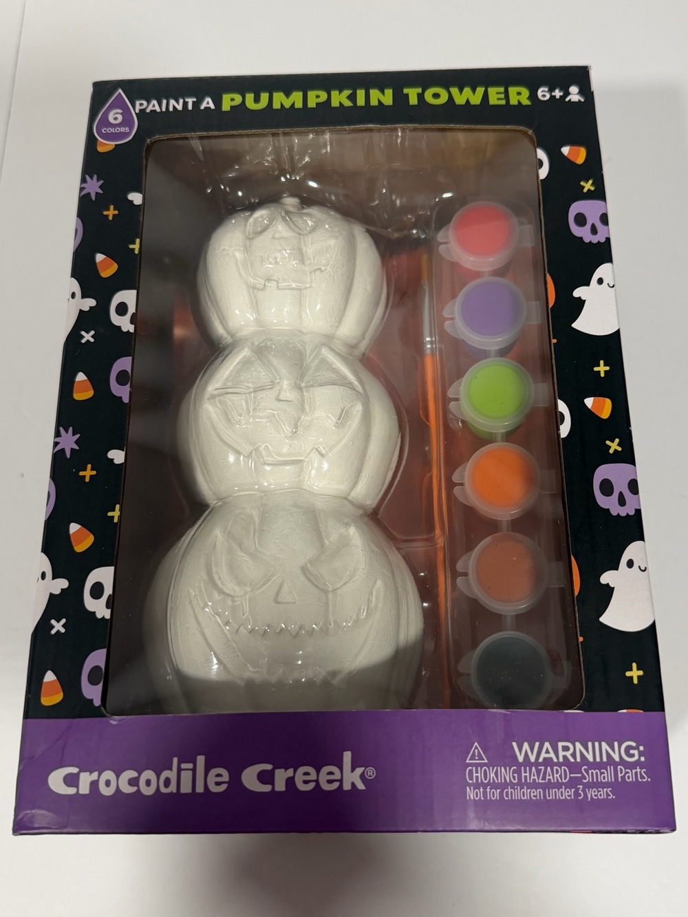 Crocodile Creek Paint-a-Pumpkin Tower Craft Kit - White